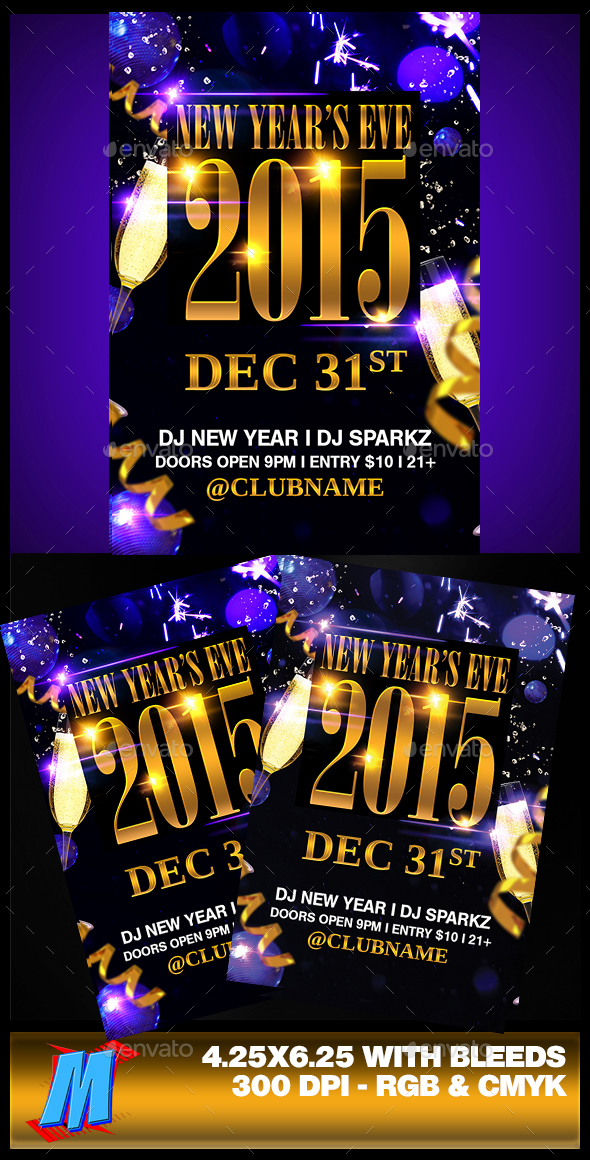 NYE Flyer Template - Clubs & Parties Events