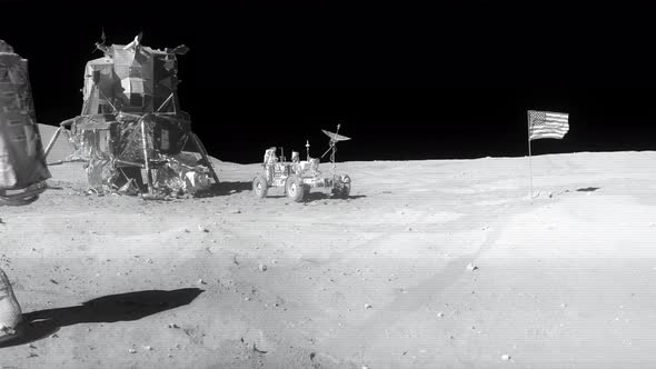 Moonwalk Dancing of Astronaut on the Moon