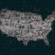 Black Abstract Math USA Map 4K - VideoHive Item for Sale