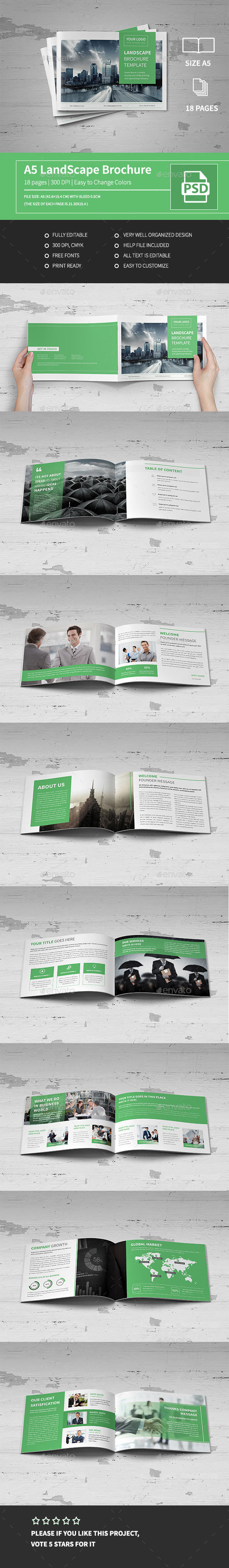 A5 Corporate Business Landscape Brochure - Corporate Brochures