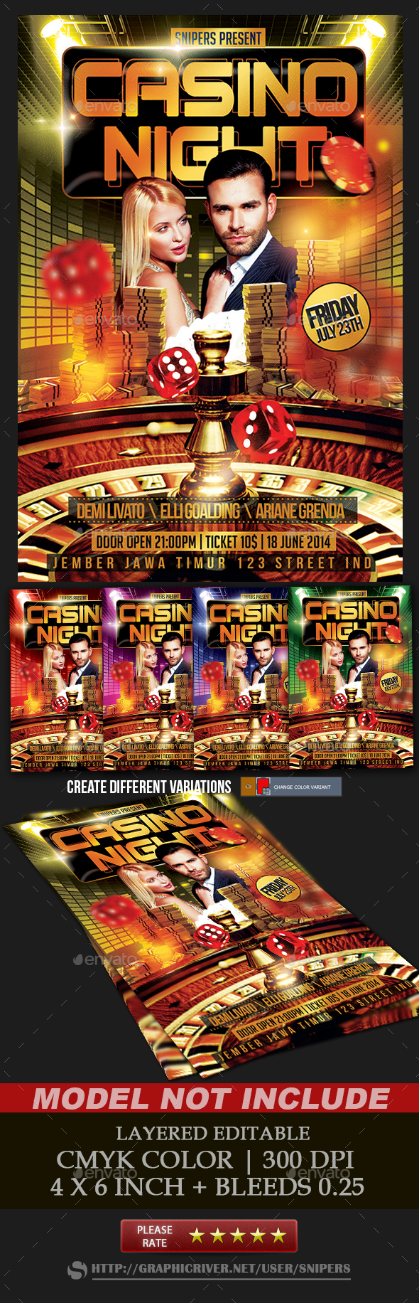 Casino Night - Events Flyers