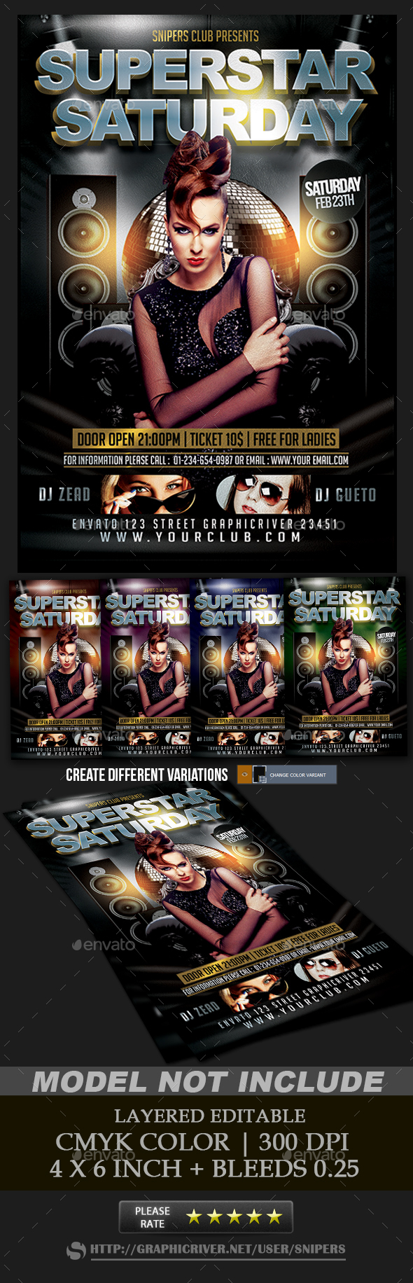 Superstar Saturday - Events Flyers