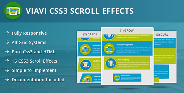 Viavi CSS3 Scroll Effects - CodeCanyon Item for Sale