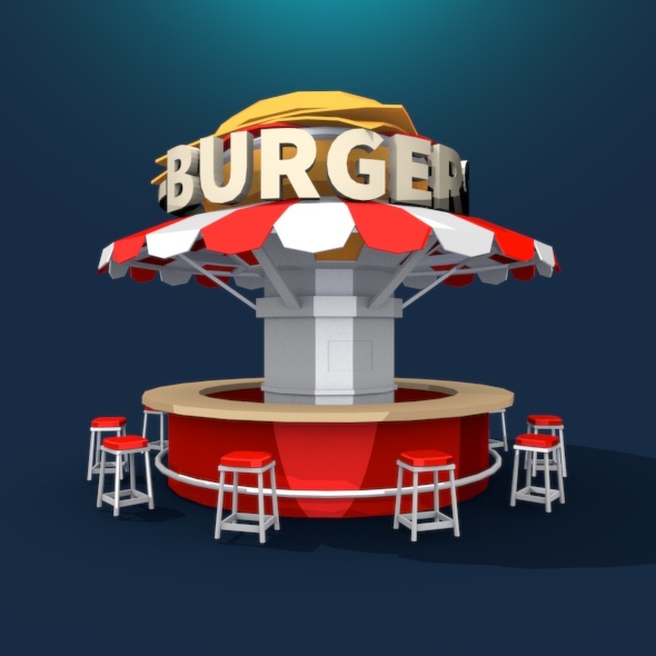 Burger Stand Low - 3Docean 14234931