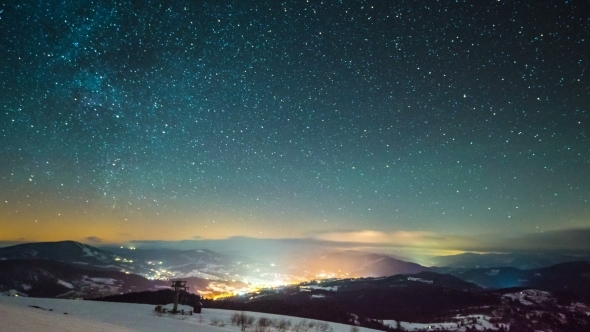 Milky Way In Carpathian Mountains alt