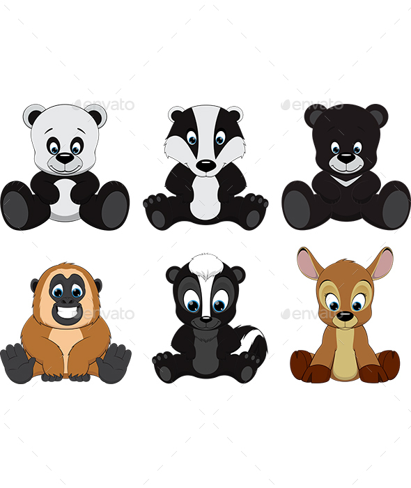 Colorful Exotic Animals Collection - Animals Characters