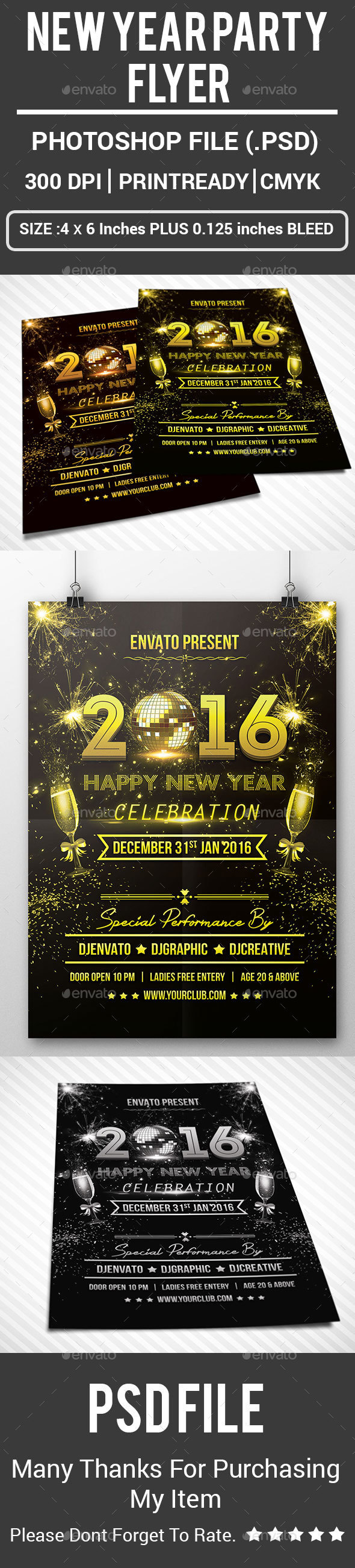 New Year Party Flyer - Events Flyers