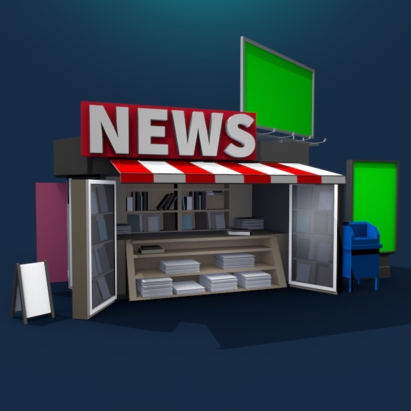 Newspaper Stand - 3Docean 14237068