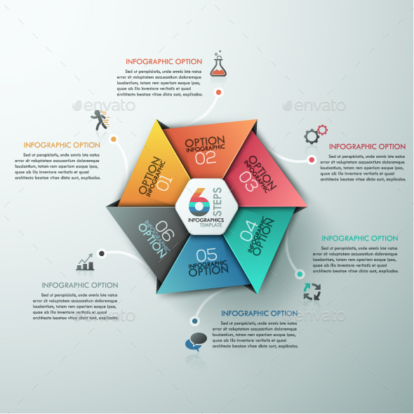 Modern Infographic Hexagon Template - Infographics