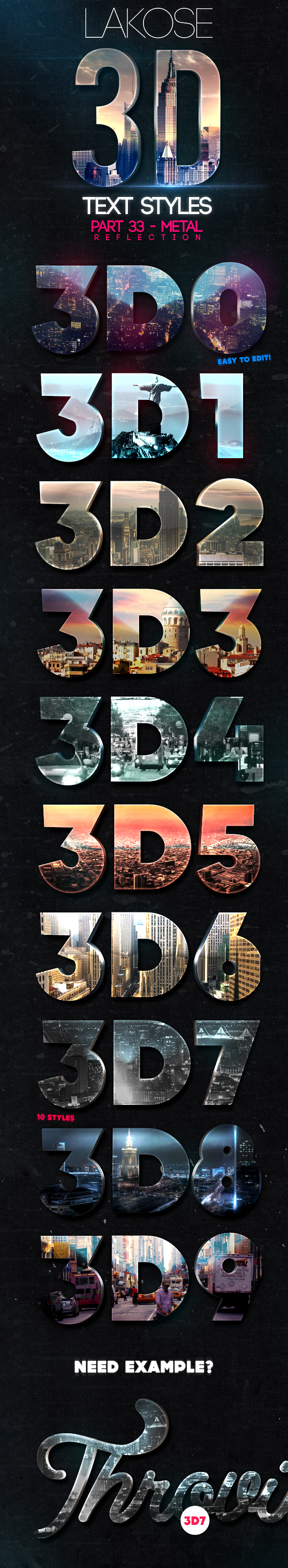 Lakose 3D Text Styles Part 33 - Text Effects Styles