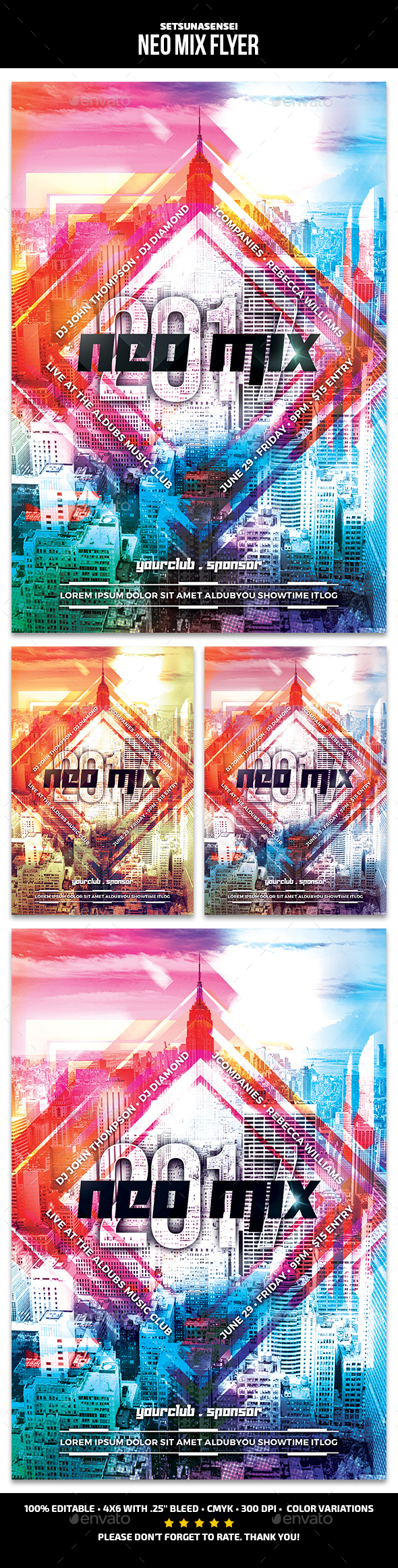 Neo Mix Flyer - Clubs & Parties Events