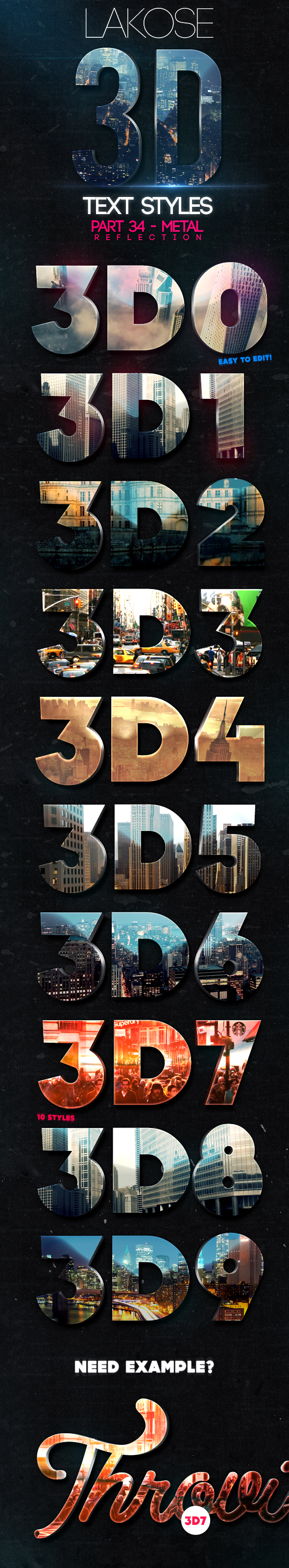 Lakose 3D Text Styles Part 34 - Text Effects Styles