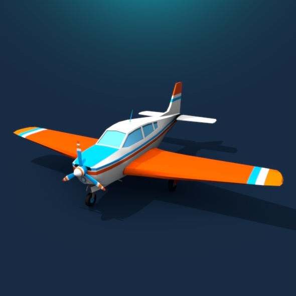 Plane Low Poly - 3Docean 14239115