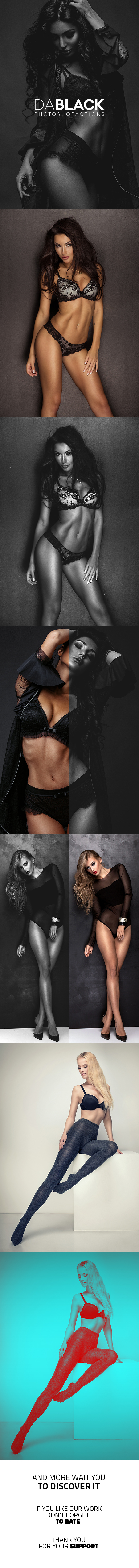 DaBLACK PRO Set Photoshop Actions - Photo Effects Actions