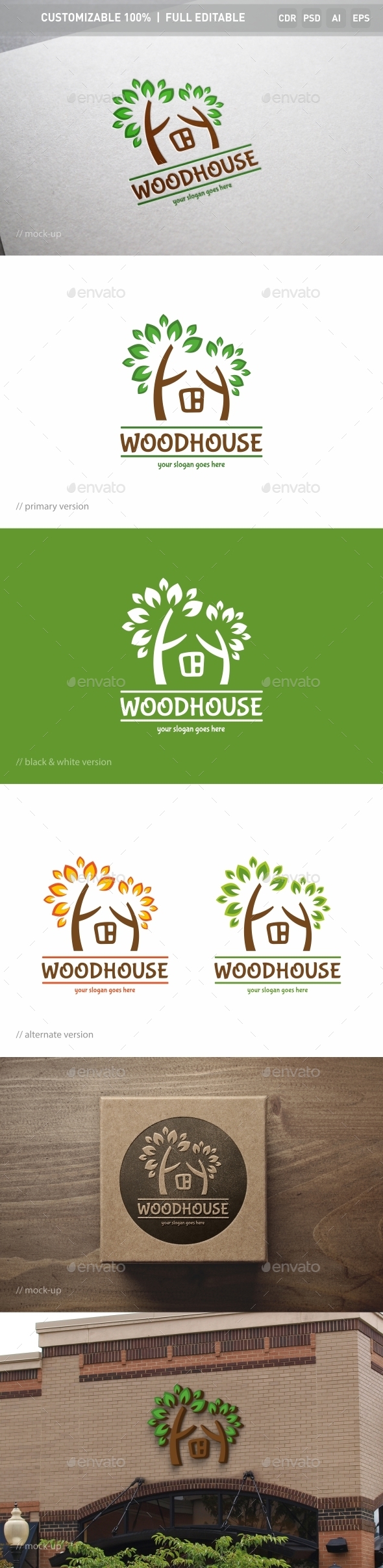 Woodhouse Logo Template - Objects Logo Templates