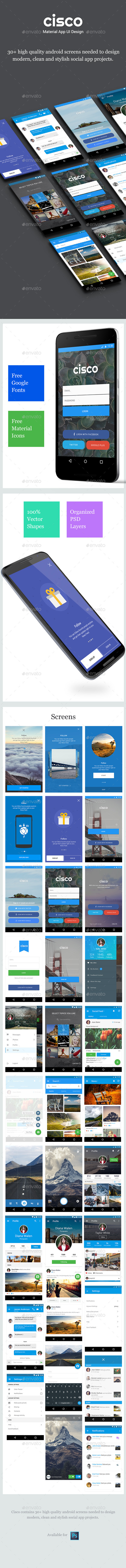 Material App UI Design - Cisco - User Interfaces Web Elements