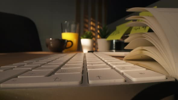 Closeup Slide Shot of Empty Workspace alt