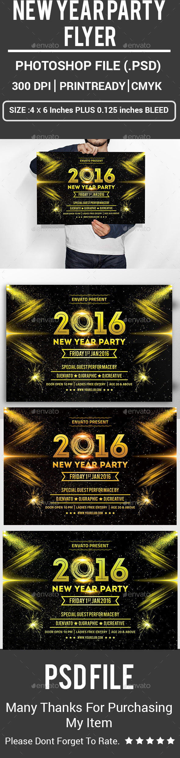New Year Party Flyer - Events Flyers