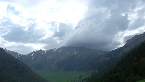 Clouds in Caucasus Mountains