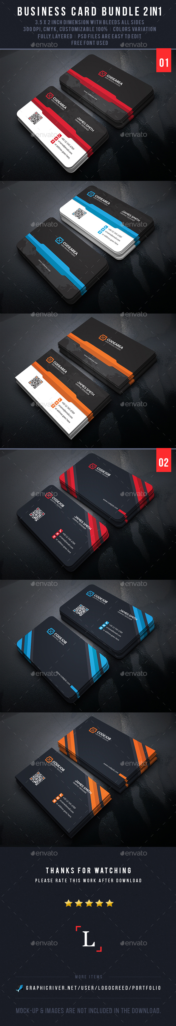 Business Card Bundle - Business Cards Print Templates