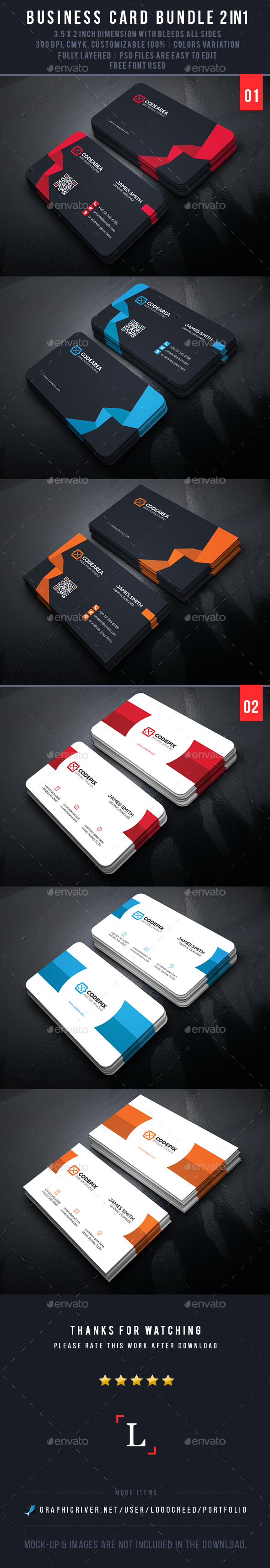 Creative Business Card Bundle - Business Cards Print Templates