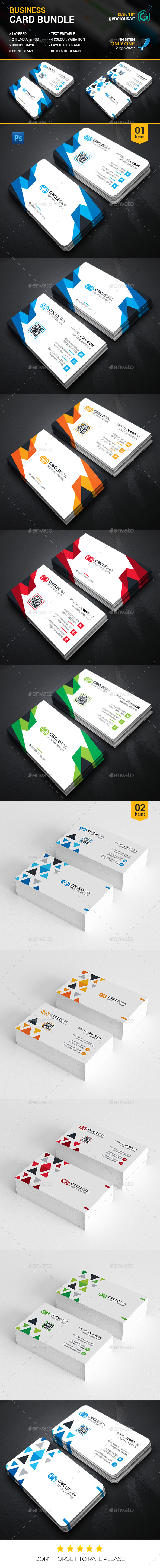 Business Card Bundle 2 in 1 - Corporate Business Cards