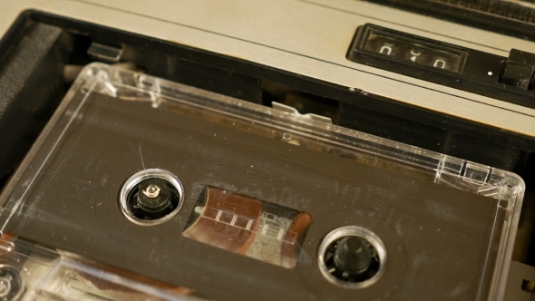 Old Retro Compact Cassette Vintage Audio Recorder