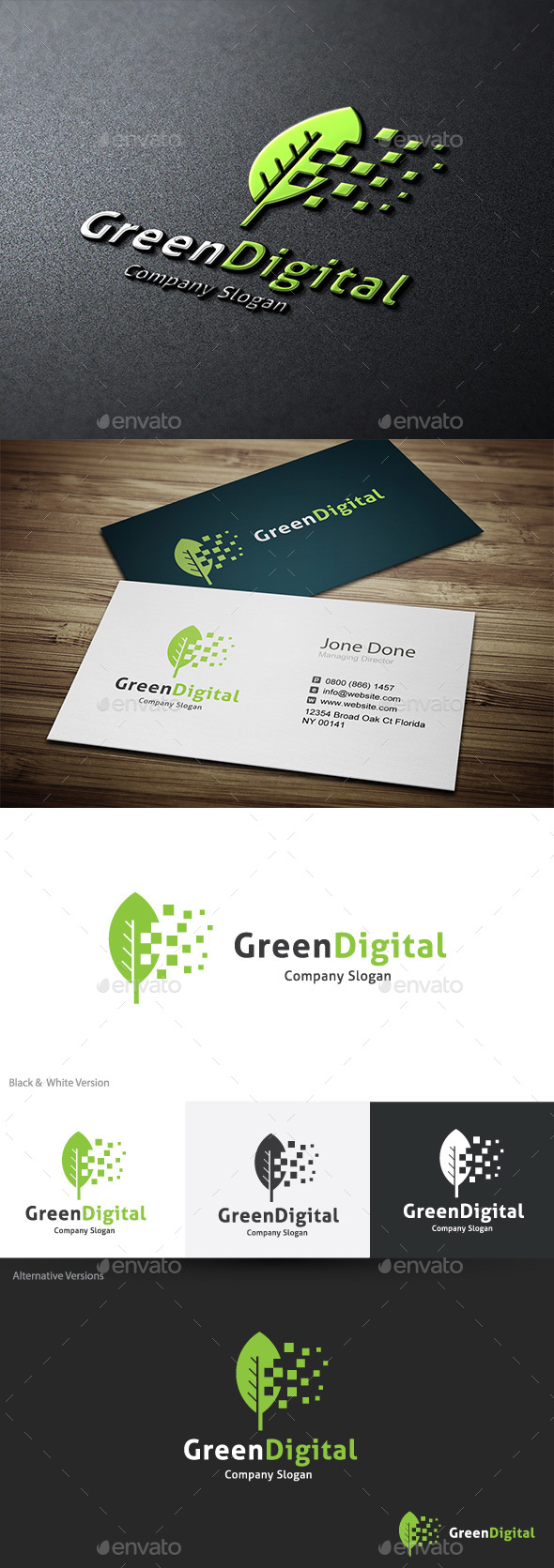 Green Digital - Nature Logo Templates