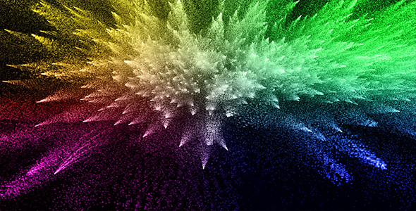 Colorful Flowing Particles