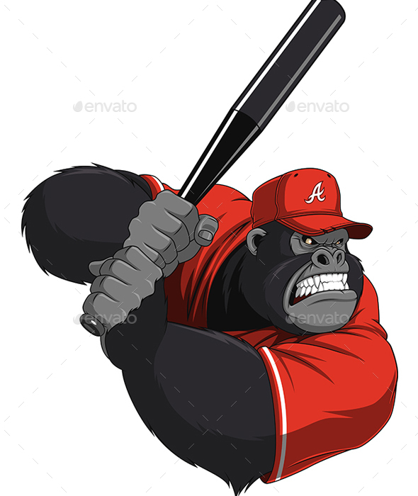 Monkey Ballplayer - Sports/Activity Conceptual