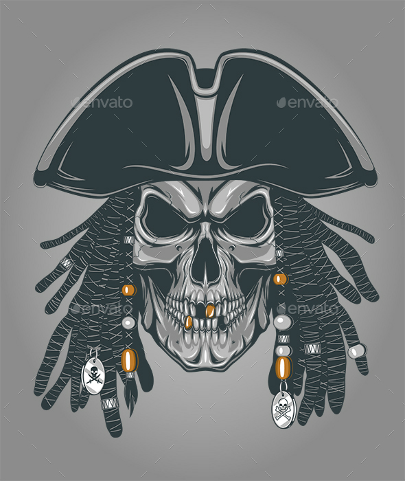 Pirate Skull - Tattoos Vectors