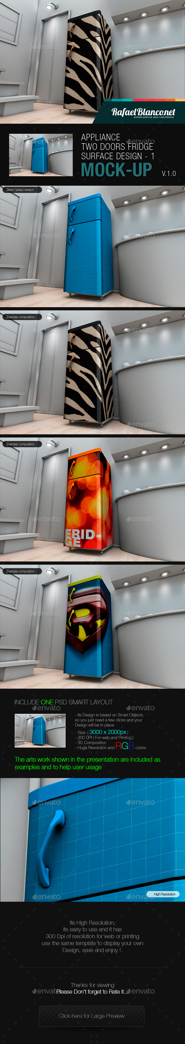 Download Appliance Two Doors Fridge Surface Design Mock Up 1 By Rafaelblanco00