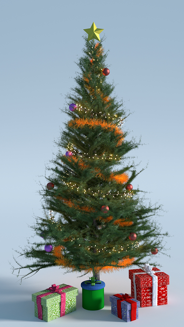 Christmas Tree with Presents - 3DOcean Item for Sale