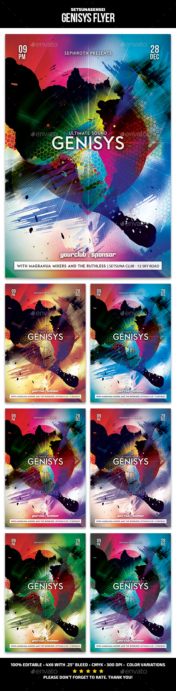 Genisys Flyer - Clubs & Parties Events