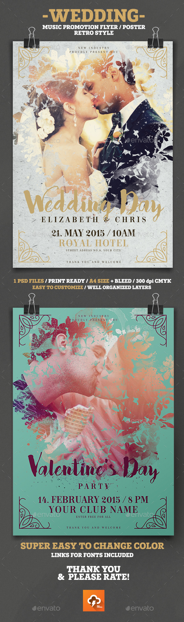 Wedding Poster - Flyers Print Templates