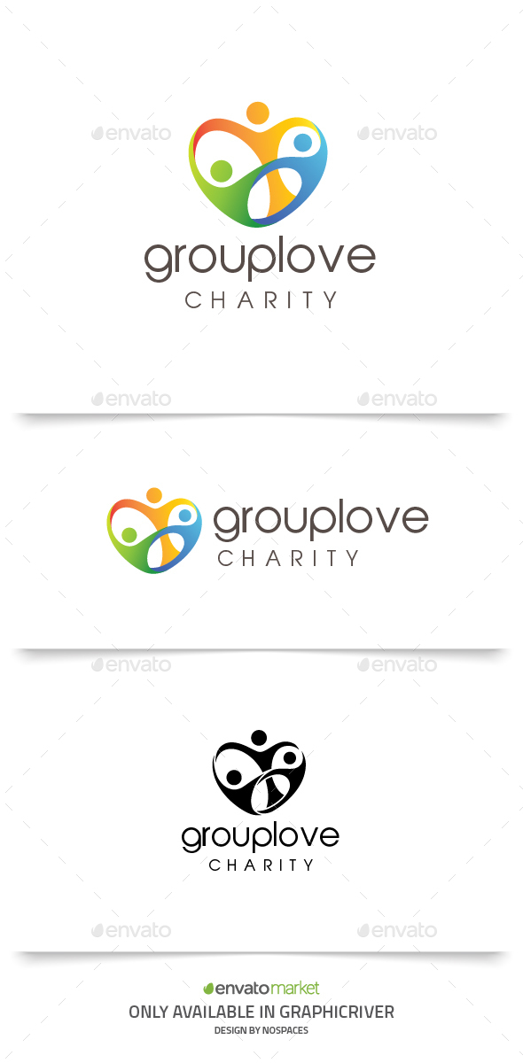Group Love - Humans Logo Templates