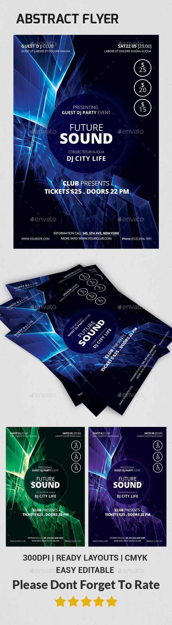 Abstract Flyer - Clubs & Parties Events
