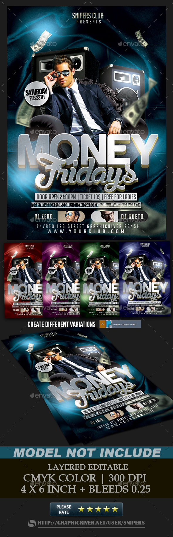 Money Fridays Flyer - Events Flyers