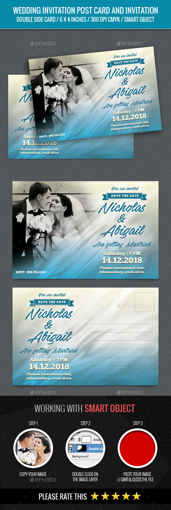 Wedding Invitation Post Card - Weddings Cards & Invites