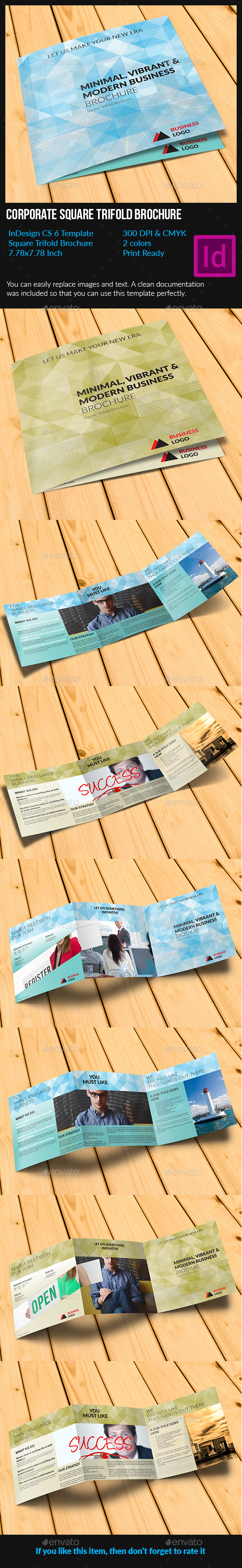 Corporate Square Trifold Brochure - Corporate Brochures