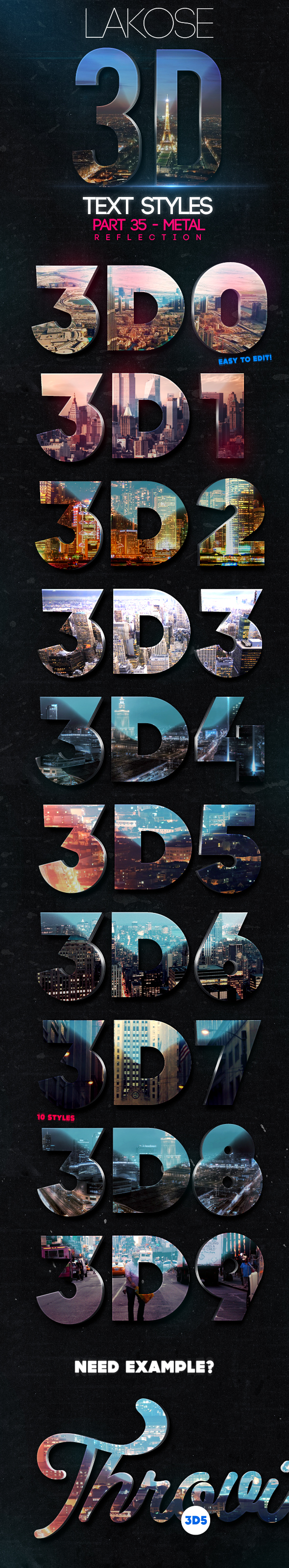 Lakose 3D Text Styles Part 35 - Text Effects Styles