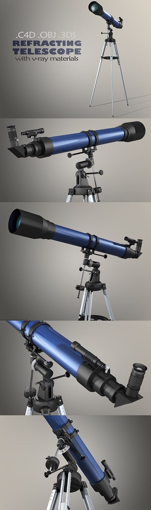 Refractor Telescope with - 3Docean 8514952