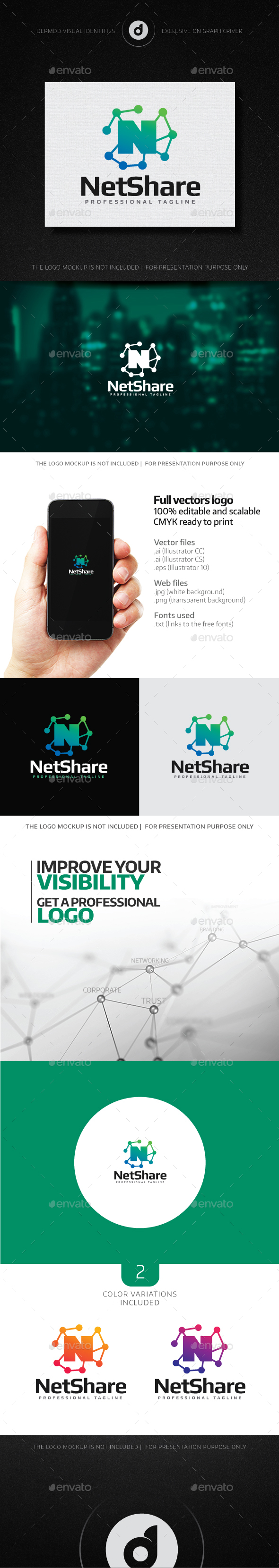 NetShare Logo - Letters Logo Templates