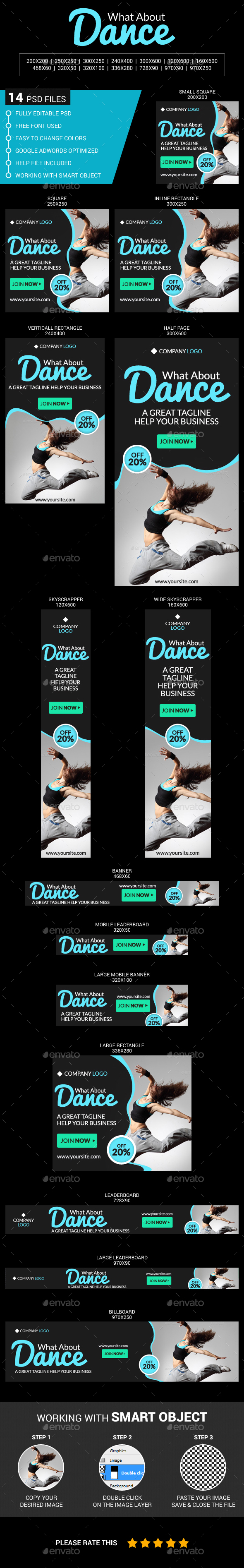 What About Dance - Banners & Ads Web Elements