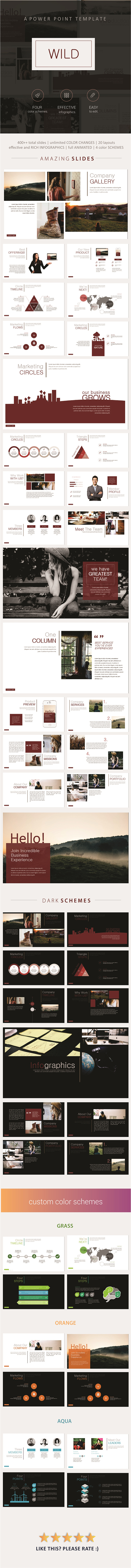 Wild PowerPoint Template - Business PowerPoint Templates