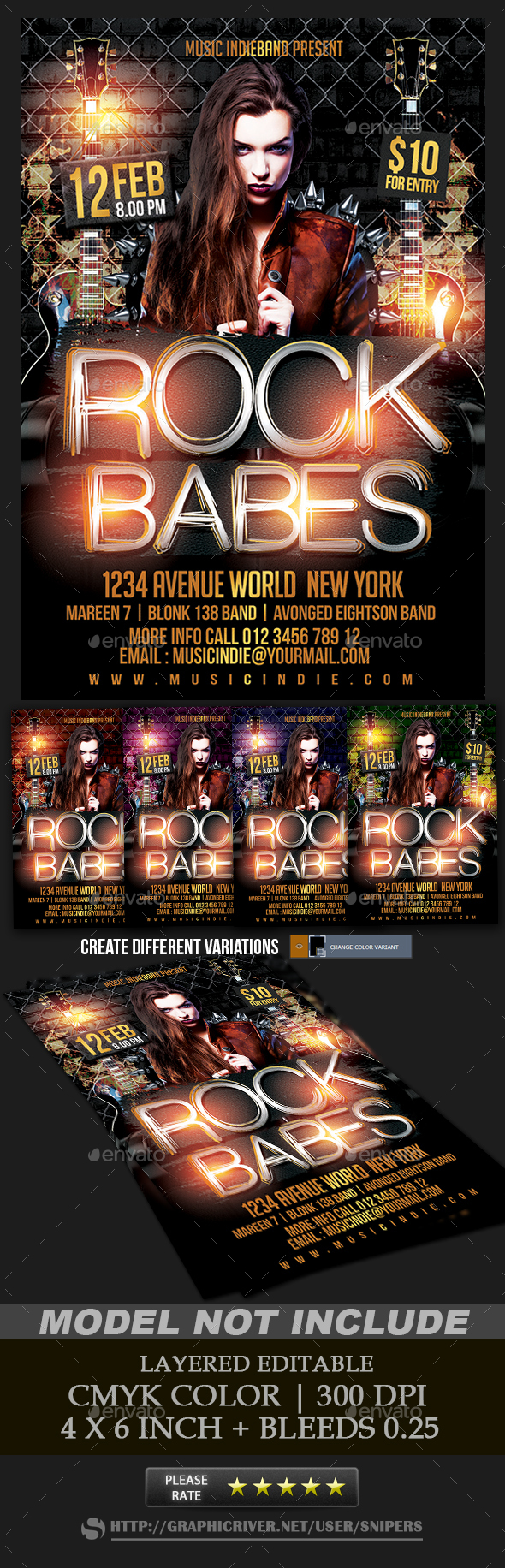 Rock Babes - Events Flyers