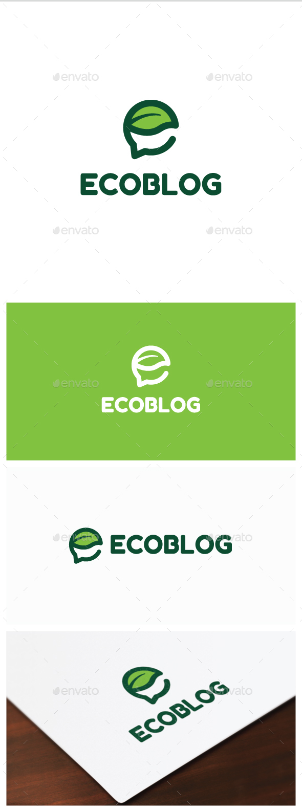 Eco Blog Logo - Nature Logo Templates