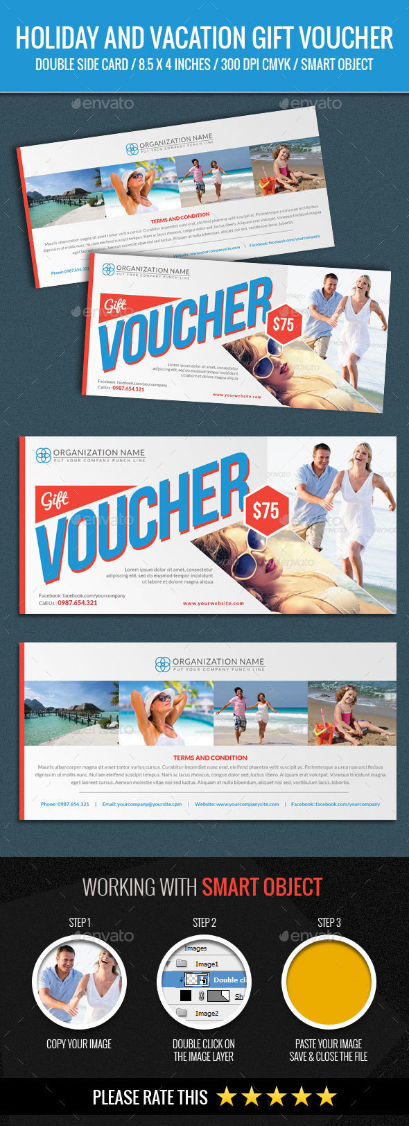 Holiday and Vacation Gift Voucher - Loyalty Cards Cards & Invites