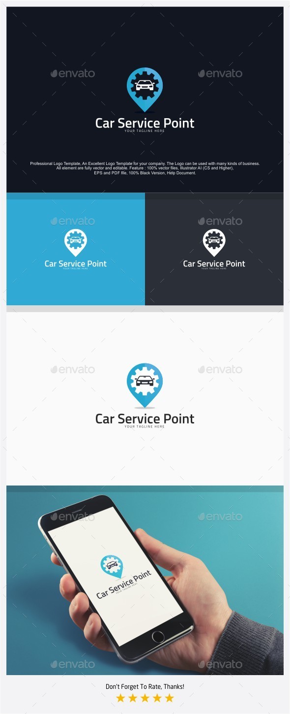 Auto Car Service Point Logo - Objects Logo Templates