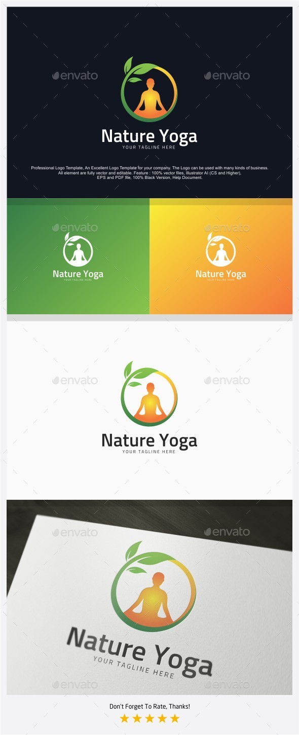 Nature Yoga Logo - Nature Logo Templates